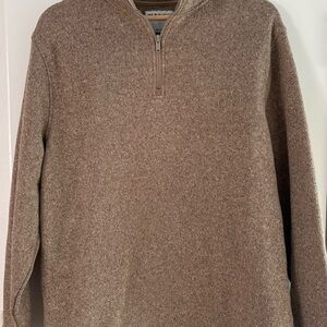 Men's Brown Quarter Zip Sweater